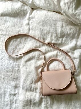 Olga Berg Pinky Cream Mini Top-Handle Bag